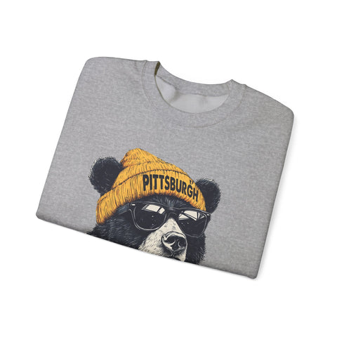 Pittsburgh Bear - Heavy Blend™ Crewneck Sweatshirt Sweatshirt - YinzerShop