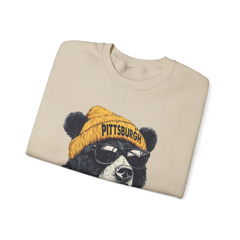 Pittsburgh Bear - Heavy Blend™ Crewneck Sweatshirt Sweatshirt - YinzerShop