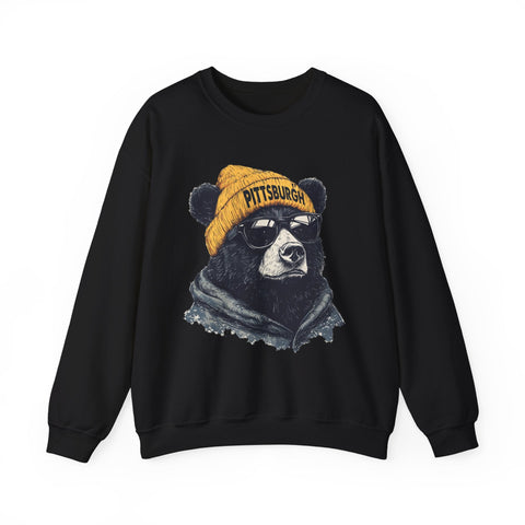 Pittsburgh Bear - Heavy Blend™ Crewneck Sweatshirt Sweatshirt - YinzerShop