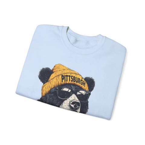 Pittsburgh Bear - Heavy Blend™ Crewneck Sweatshirt Sweatshirt - YinzerShop