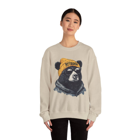 Pittsburgh Bear - Heavy Blend™ Crewneck Sweatshirt Sweatshirt - YinzerShop