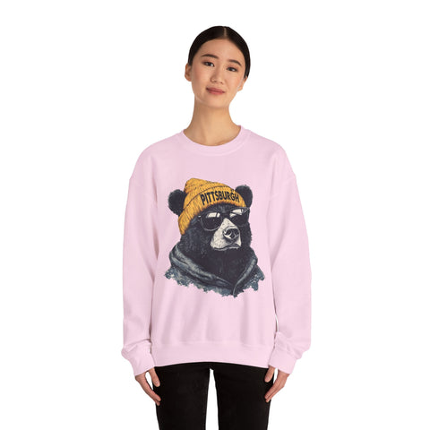 Pittsburgh Bear - Heavy Blend™ Crewneck Sweatshirt Sweatshirt - YinzerShop