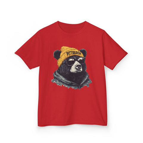 Pittsburgh Bear - Kids Graphic T-Shirt Kids Apparel - YinzerShop