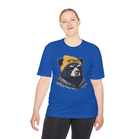 Pittsburgh Bear - Sport-Tek Unisex Moisture Wicking Tee T-Shirt - YinzerShop