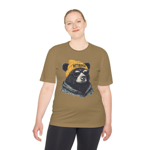 Pittsburgh Bear - Sport-Tek Unisex Moisture Wicking Tee T-Shirt - YinzerShop