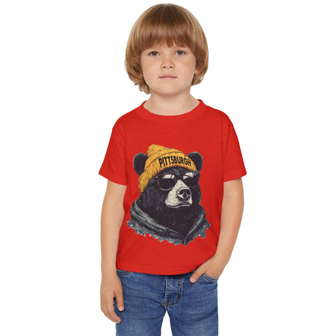 Pittsburgh Bear - Toddler T-Shirt Kids Apparel - YinzerShop
