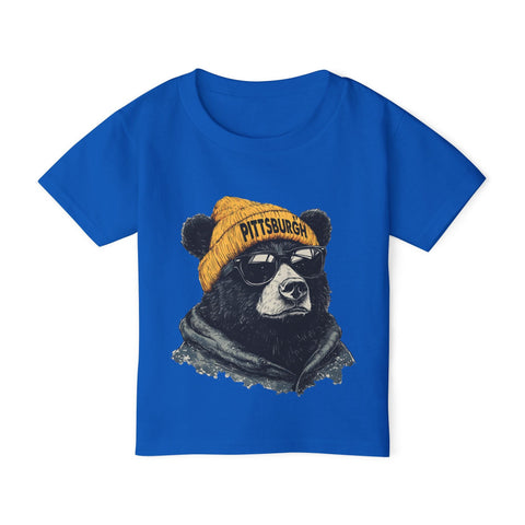 Pittsburgh Bear - Toddler T-Shirt Kids Apparel - YinzerShop