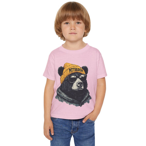 Pittsburgh Bear - Toddler T-Shirt Kids Apparel - YinzerShop