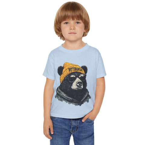 Pittsburgh Bear - Toddler T-Shirt Kids Apparel - YinzerShop