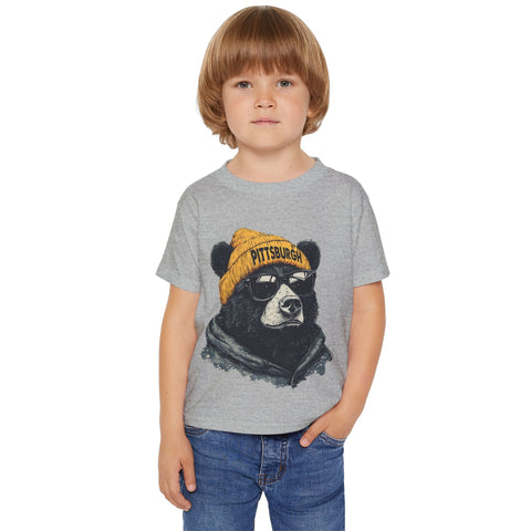 Pittsburgh Bear - Toddler T-Shirt Kids Apparel - YinzerShop