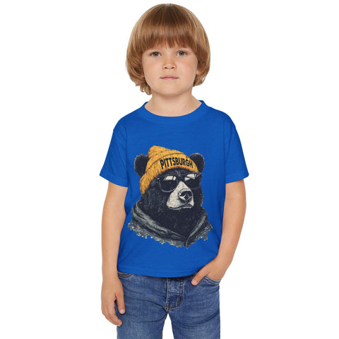 Pittsburgh Bear - Toddler T-Shirt Kids Apparel - YinzerShop