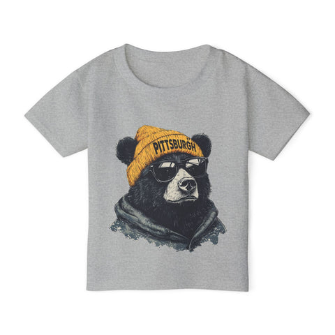 Pittsburgh Bear - Toddler T-Shirt Kids Apparel - YinzerShop