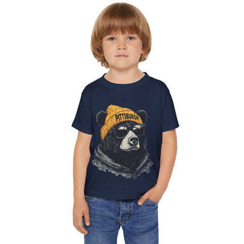 Pittsburgh Bear - Toddler T-Shirt Kids Apparel - YinzerShop