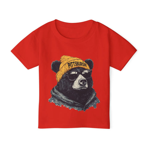 Pittsburgh Bear - Toddler T-Shirt Kids Apparel - YinzerShop