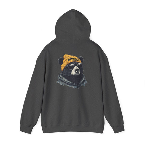 Pittsburgh Bear - Unisex Heavy Blend™ Hooded Sweatshirt Hoodie - YinzerShop