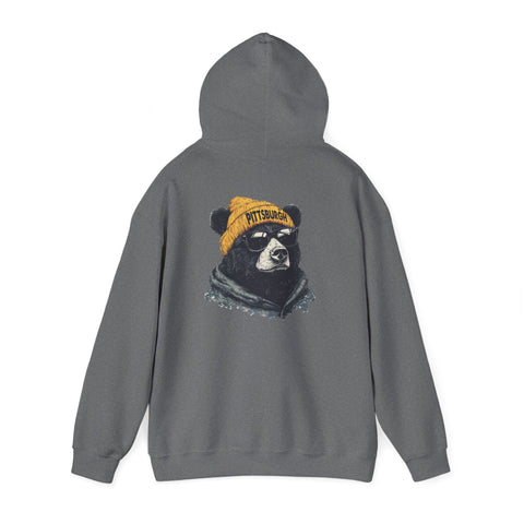 Pittsburgh Bear - Unisex Heavy Blend™ Hooded Sweatshirt Hoodie - YinzerShop