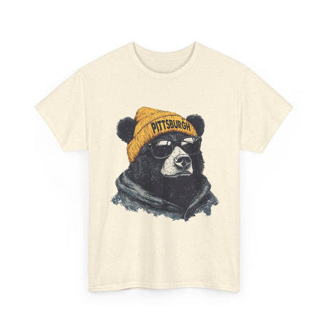 Pittsburgh Bear - Unisex Heavy Cotton Tee T-Shirt - YinzerShop