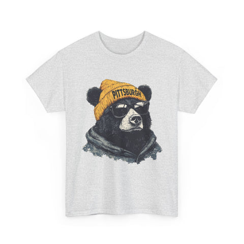 Pittsburgh Bear - Unisex Heavy Cotton Tee T-Shirt - YinzerShop