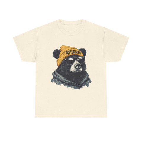 Pittsburgh Bear - Unisex Heavy Cotton Tee T-Shirt - YinzerShop