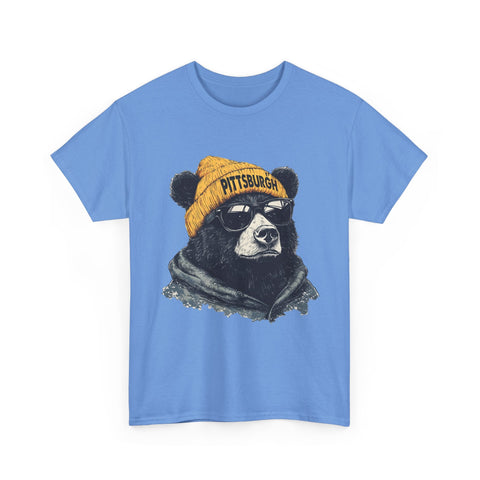 Pittsburgh Bear - Unisex Heavy Cotton Tee T-Shirt - YinzerShop