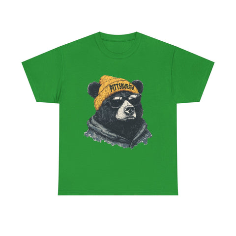 Pittsburgh Bear - Unisex Heavy Cotton Tee T-Shirt - YinzerShop