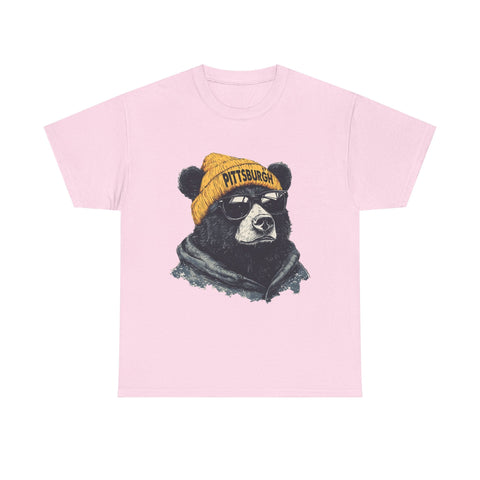 Pittsburgh Bear - Unisex Heavy Cotton Tee T-Shirt - YinzerShop