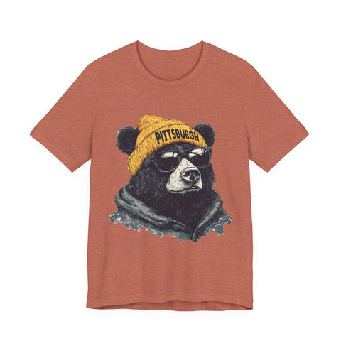 Pittsburgh Bear - Unisex Jersey Short Sleeve Tee T-Shirt - YinzerShop