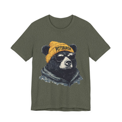 Pittsburgh Bear - Unisex Jersey Short Sleeve Tee T-Shirt - YinzerShop