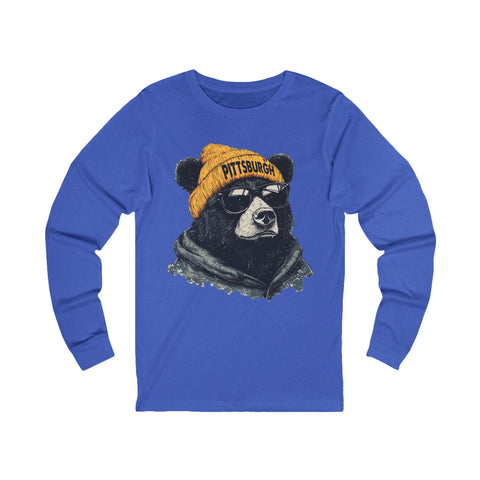 Pittsburgh Bear - Unisex Long Sleeve Tee Long Sleeve Shirt - YinzerShop