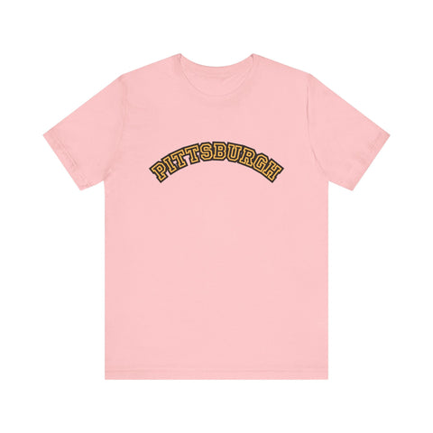 Pittsburgh Block Letter Short Sleeve T-Shirt T-Shirt - YinzerShop