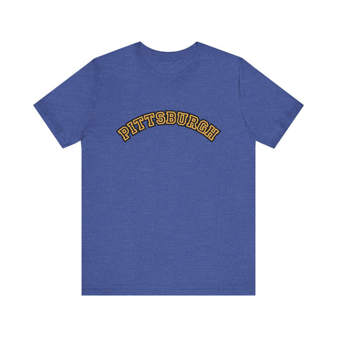Pittsburgh Block Letter Short Sleeve T-Shirt T-Shirt - YinzerShop