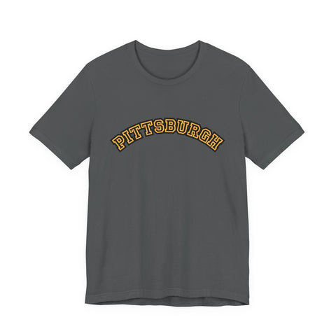 Pittsburgh Block Letter Short Sleeve T-Shirt T-Shirt - YinzerShop