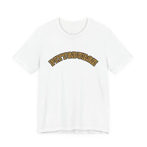 Pittsburgh Block Letter Short Sleeve T-Shirt T-Shirt - YinzerShop