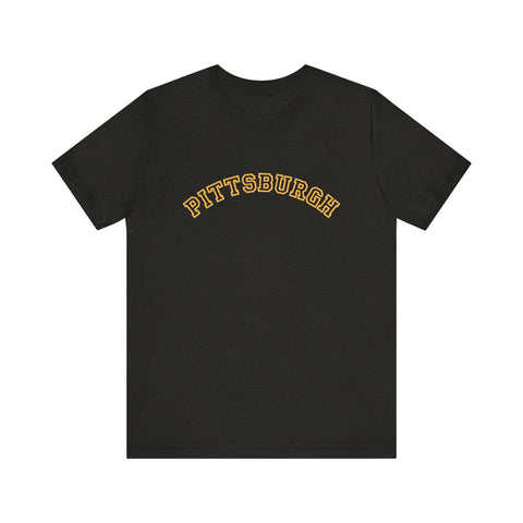 Pittsburgh Block Letter Short Sleeve T-Shirt T-Shirt - YinzerShop