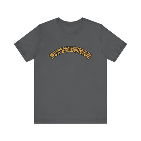 Pittsburgh Block Letter Short Sleeve T-Shirt T-Shirt - YinzerShop