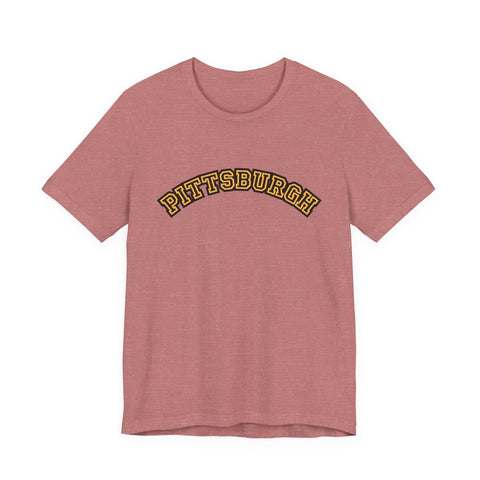 Pittsburgh Block Letter Short Sleeve T-Shirt T-Shirt - YinzerShop