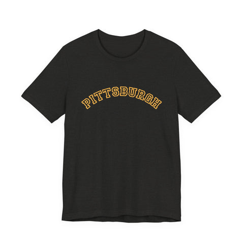 Pittsburgh Block Letter Short Sleeve T-Shirt T-Shirt - YinzerShop