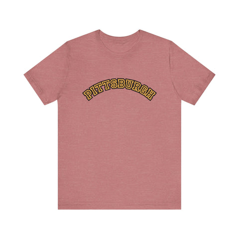 Pittsburgh Block Letter Short Sleeve T-Shirt T-Shirt - YinzerShop