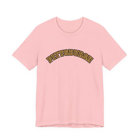 Pittsburgh Block Letter Short Sleeve T-Shirt T-Shirt - YinzerShop