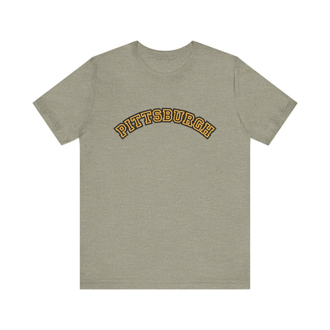 Pittsburgh Block Letter Short Sleeve T-Shirt T-Shirt - YinzerShop