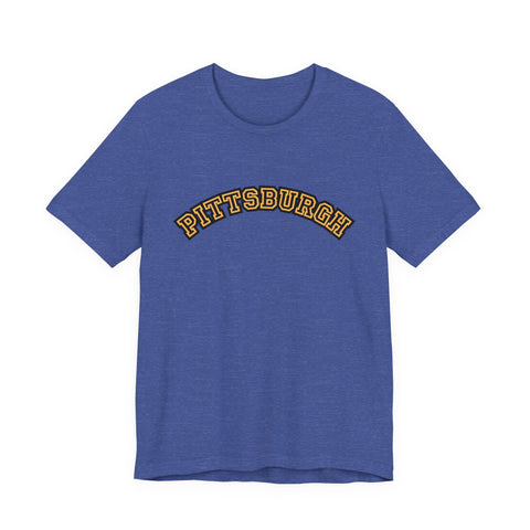 Pittsburgh Block Letter Short Sleeve T-Shirt T-Shirt - YinzerShop