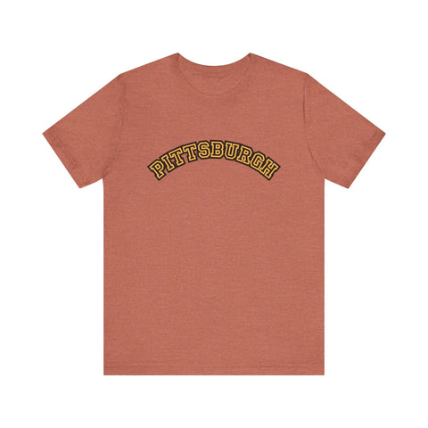 Pittsburgh Block Letter Short Sleeve T-Shirt T-Shirt - YinzerShop