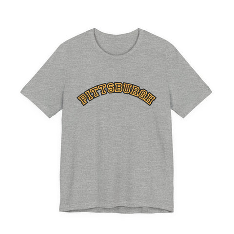 Pittsburgh Block Letter Short Sleeve T-Shirt T-Shirt - YinzerShop