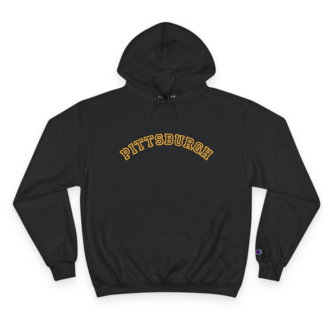Pittsburgh Block Letters Champion Hoodie Hoodie - YinzerShop