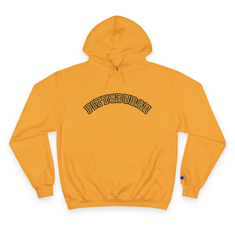 Pittsburgh Block Letters Champion Hoodie Hoodie - YinzerShop