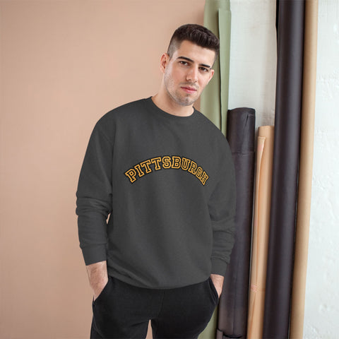 Pittsburgh Block Letters - Champion Sweatshirt Sweatshirt - YinzerShop