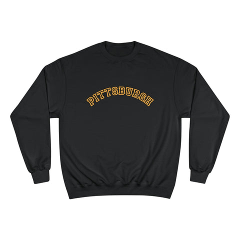 Pittsburgh Block Letters - Champion Sweatshirt Sweatshirt - YinzerShop