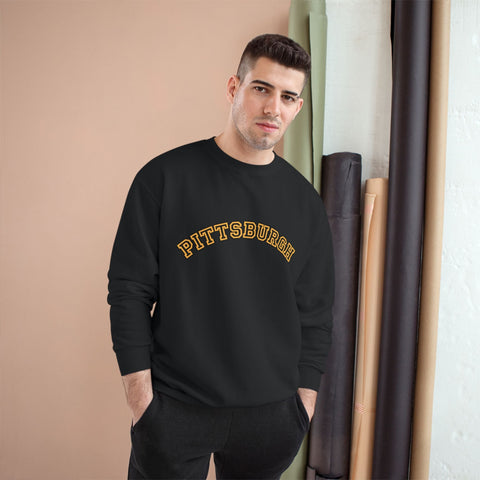 Pittsburgh Block Letters - Champion Sweatshirt Sweatshirt - YinzerShop