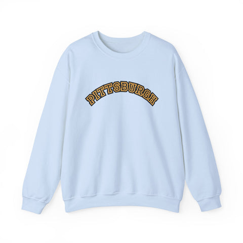 Pittsburgh Block Letters - Heavy Blend™ Crewneck Sweatshirt Sweatshirt - YinzerShop