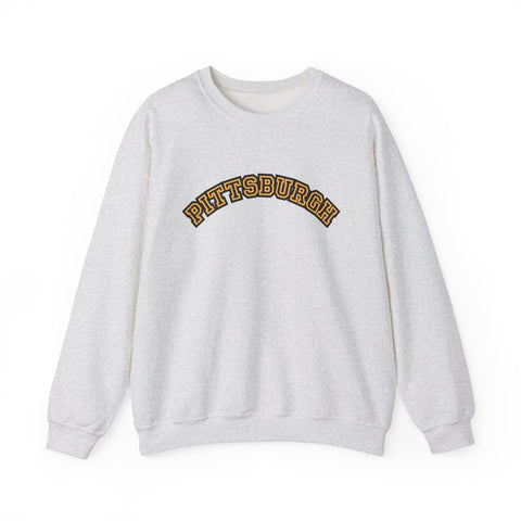 Pittsburgh Block Letters - Heavy Blend™ Crewneck Sweatshirt Sweatshirt - YinzerShop
